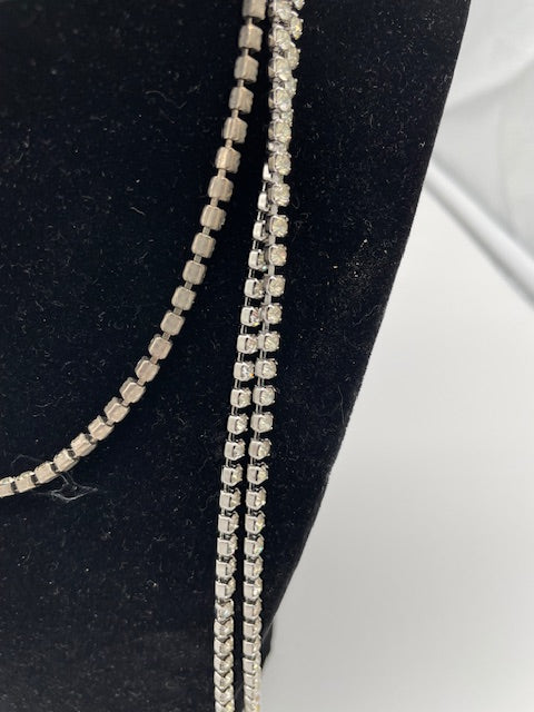 Set of 2 Vintage Rhinestone Necklaces (Item 0343)