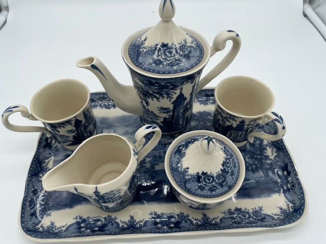 Madison Bay Blue & White Tea Set (Item 0346)