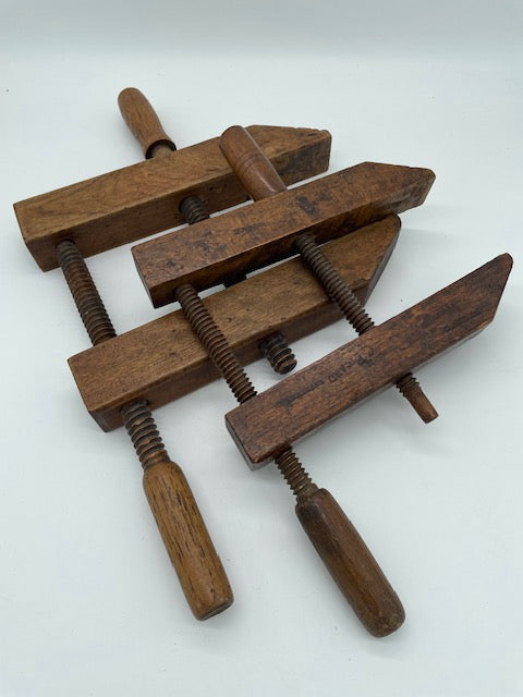 Pair of Antique Wood Clamps (Item 0376)
