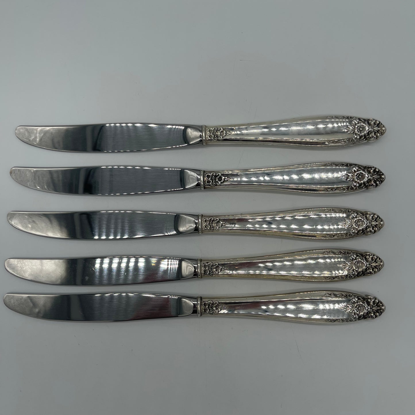 Set of 5 Sterling Handled Knives (Item Number 0144)