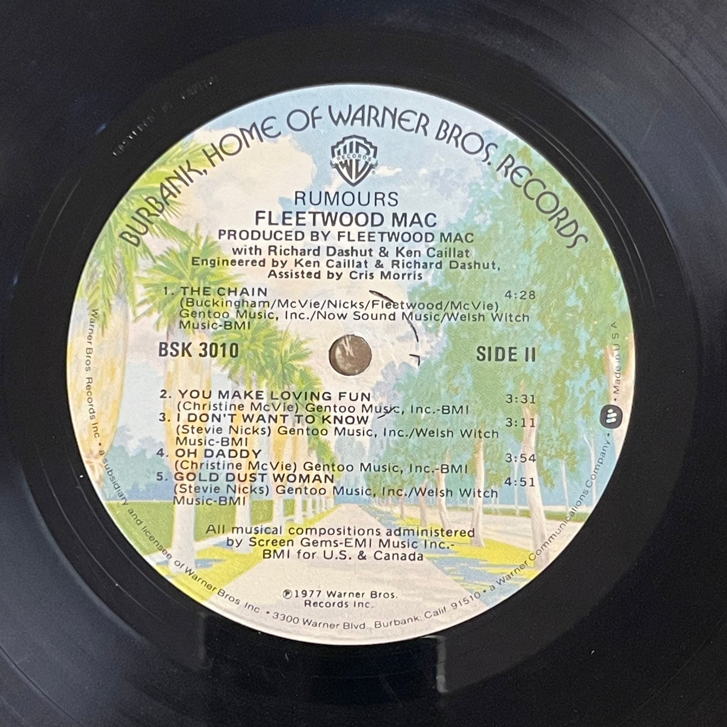 Fleetwood Mac Rumours 33 rpm Album (Item Number 0103)