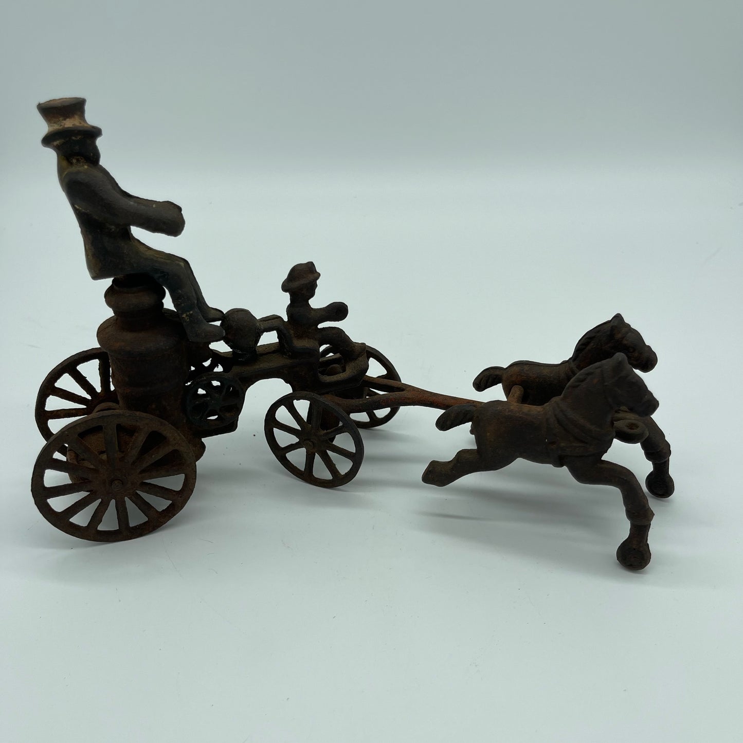 Antique Cast Iron Horse Drawn Cart (Item Number 0207)