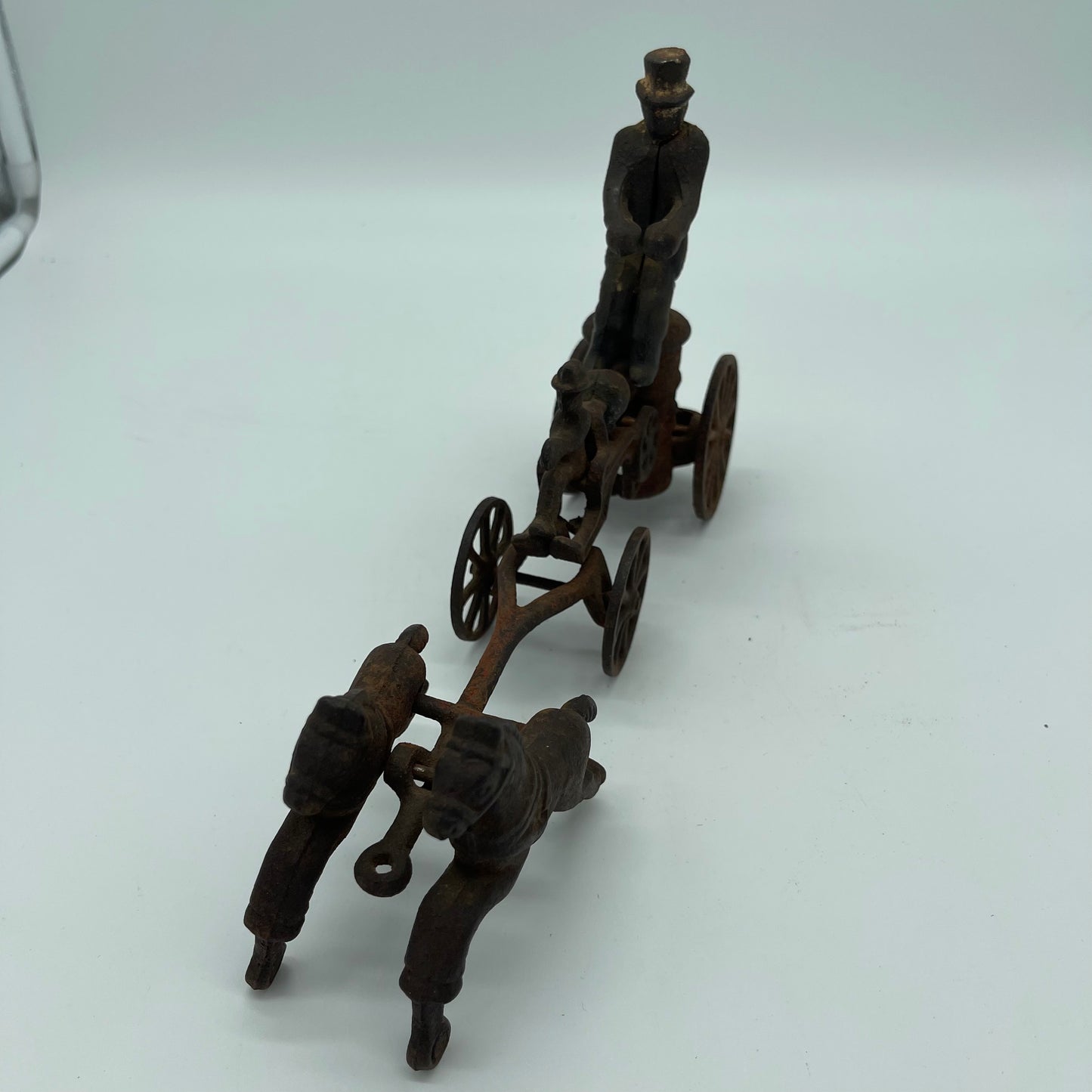 Antique Cast Iron Horse Drawn Cart (Item Number 0207)