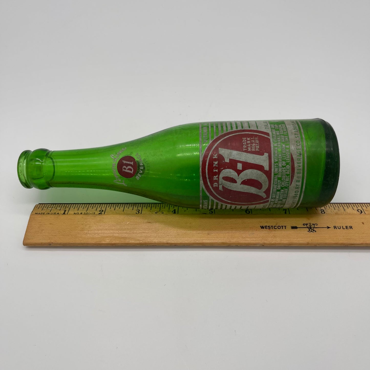 Vintage B-1 Lemon-Lime Soda Bottle (Item Number 0178)