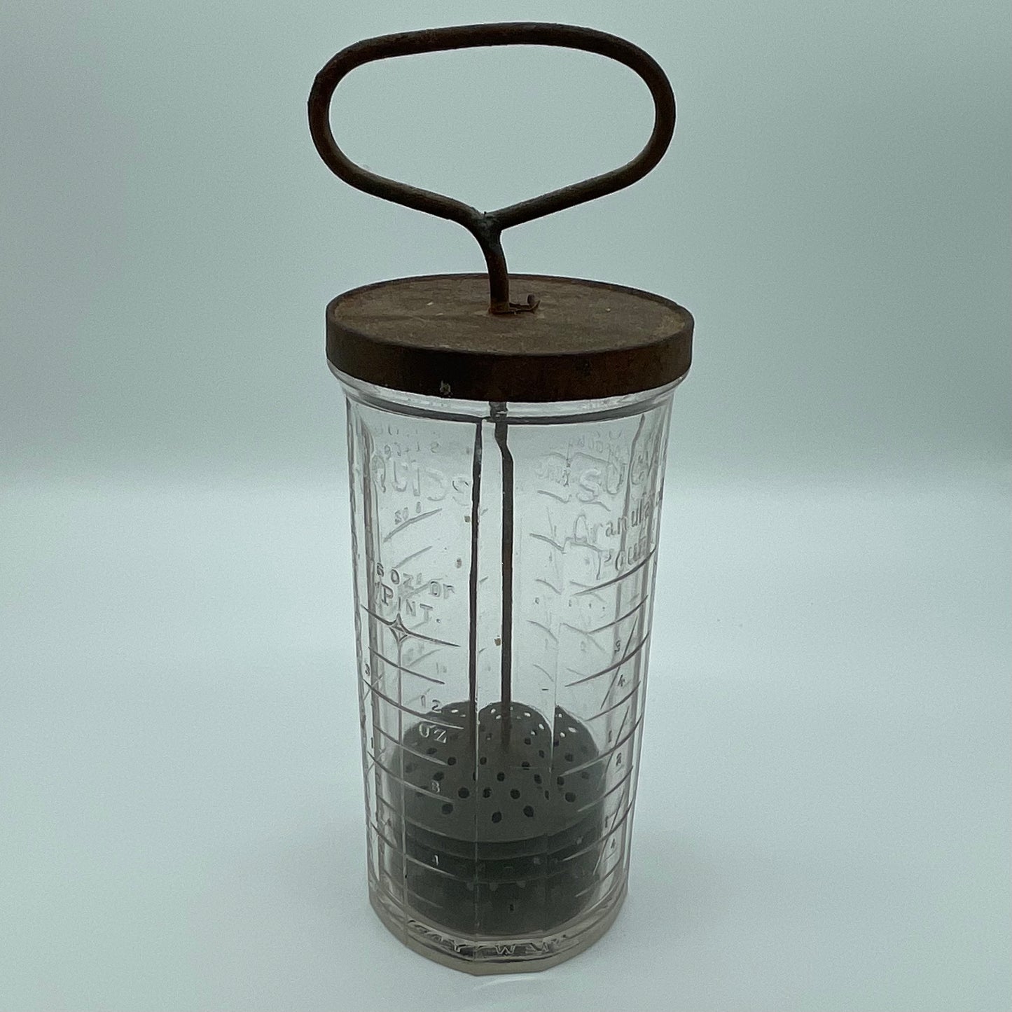 Antique Glass Egg Beater and Measuring Jar (Item Number 0005)