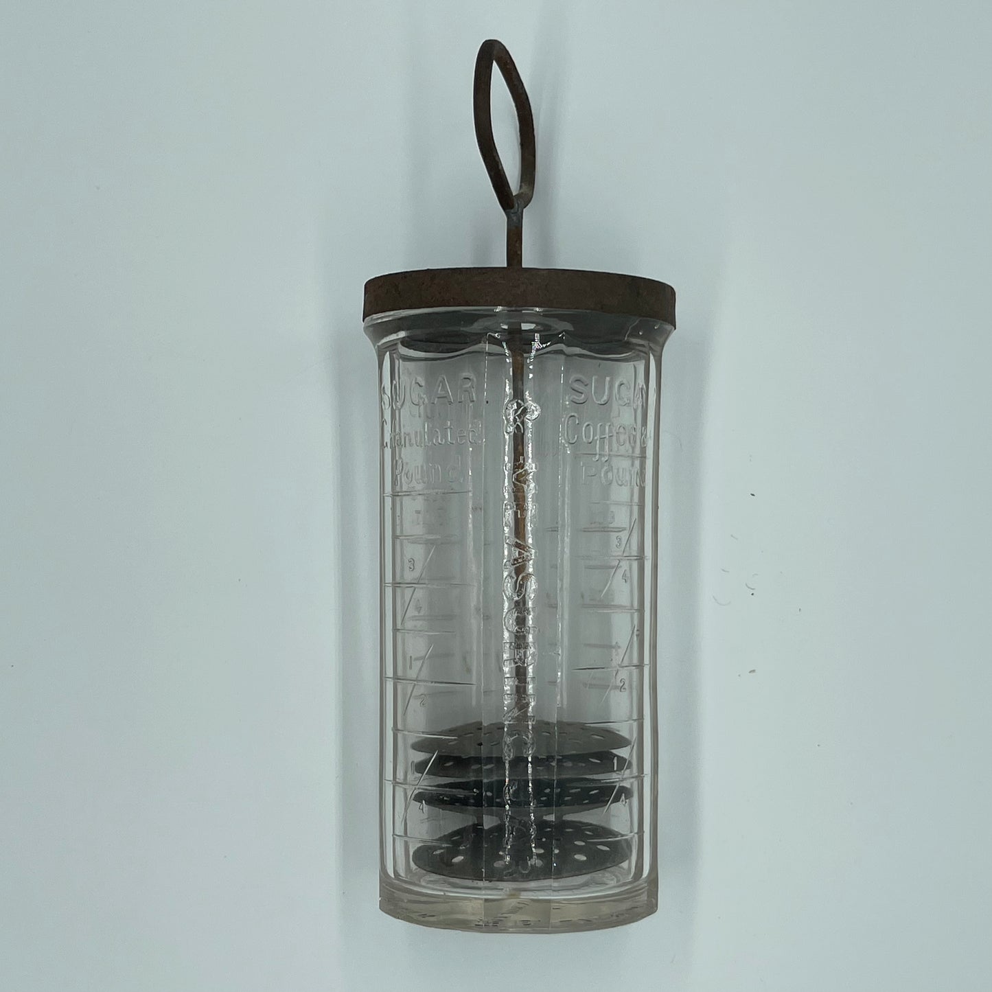 Antique Glass Egg Beater and Measuring Jar (Item Number 0005)