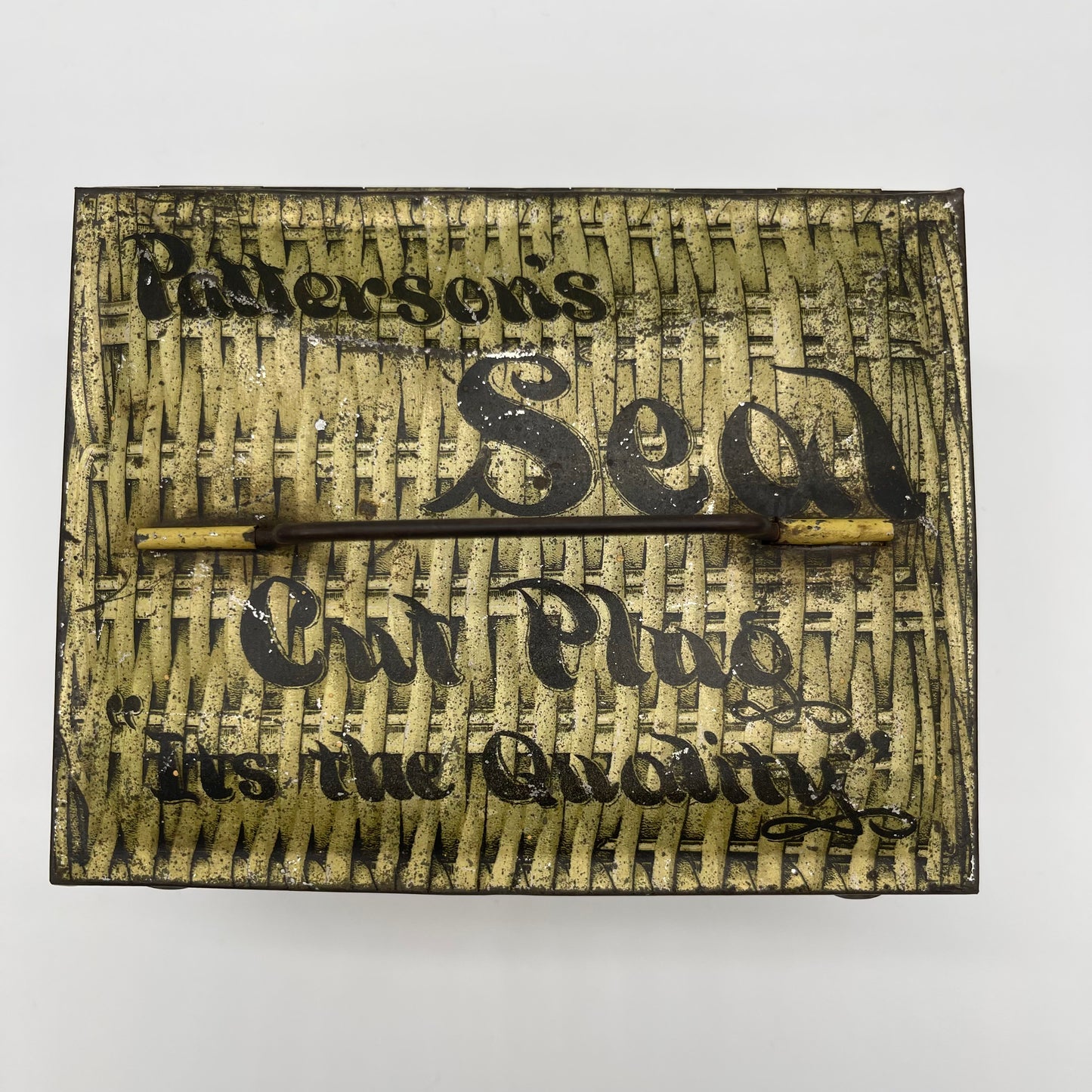 1910-1920s era Pallerson's Cut Plug Seal Tobacco Tin (Item Number 0157)