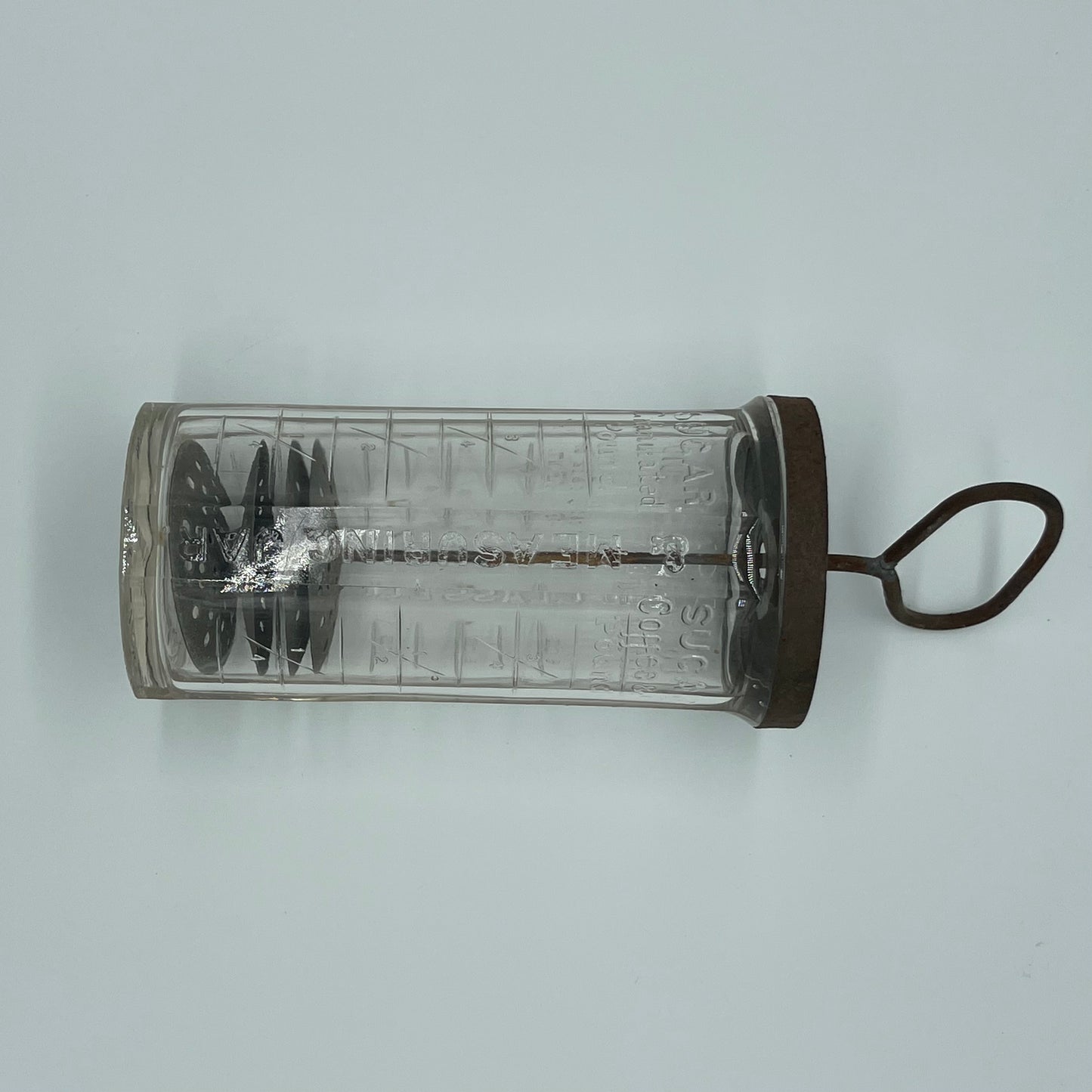 Antique Glass Egg Beater and Measuring Jar (Item Number 0005)