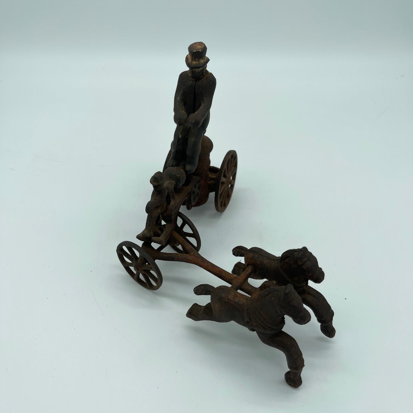Antique Cast Iron Horse Drawn Cart (Item Number 0207)