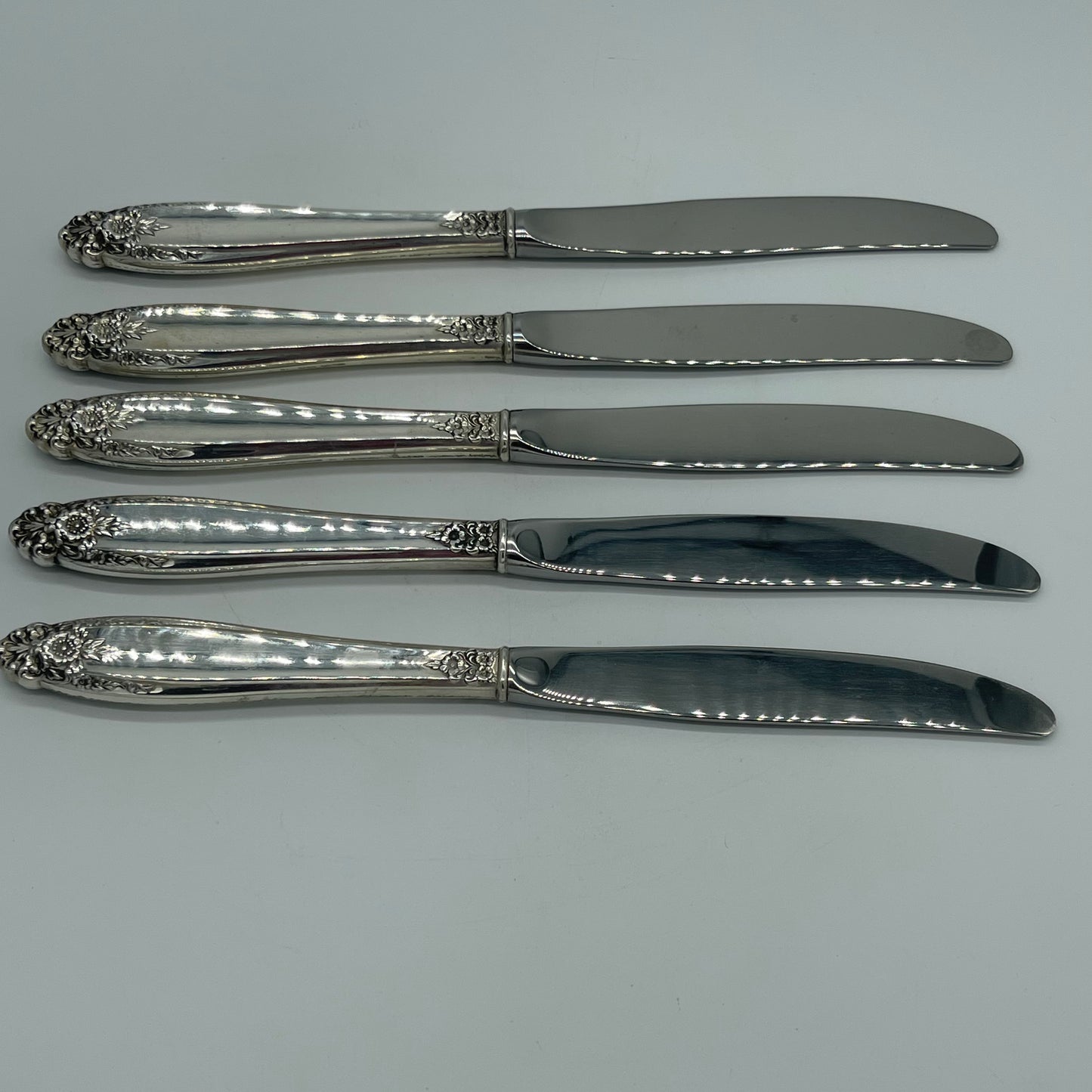 Set of 5 Sterling Handled Knives (Item Number 0144)