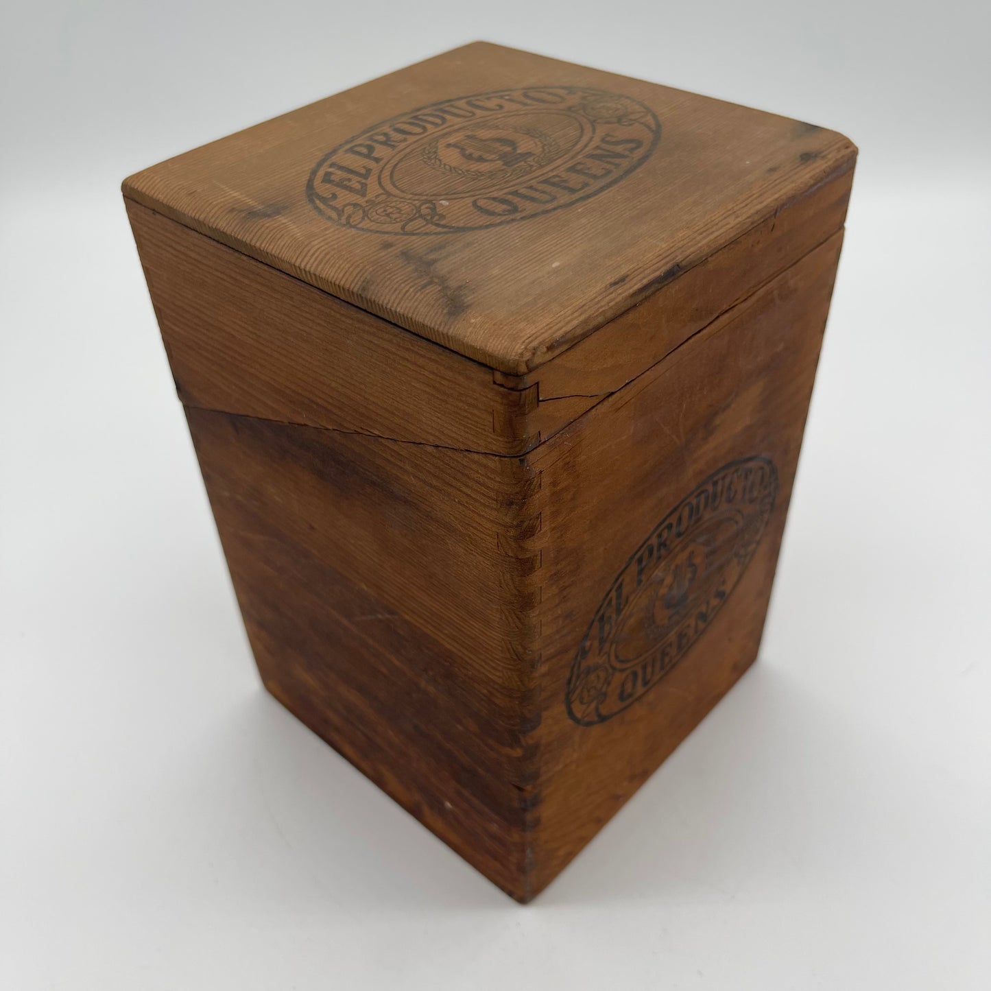 Antique Cigar Box with Glass Cigar Tubes (Item Number 0115)