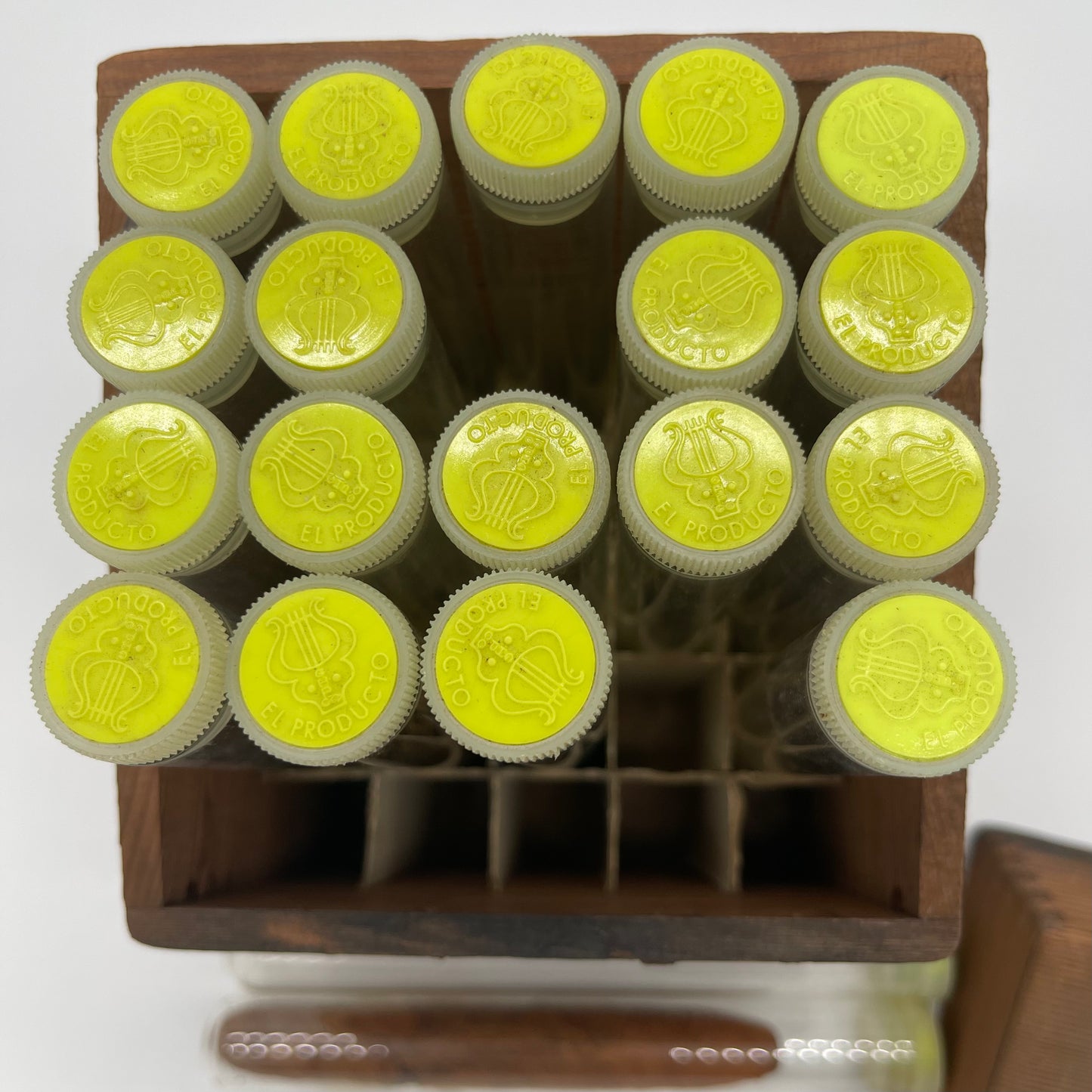 Antique Cigar Box with Glass Cigar Tubes (Item Number 0115)