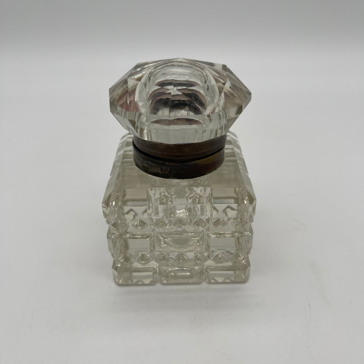 English Crystal Ink Well c. 1850 (Item Number 0061)