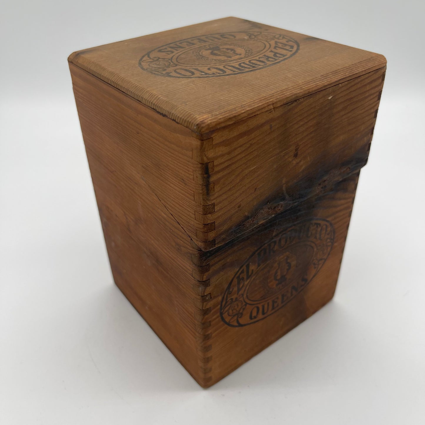 Antique Cigar Box with Glass Cigar Tubes (Item Number 0115)