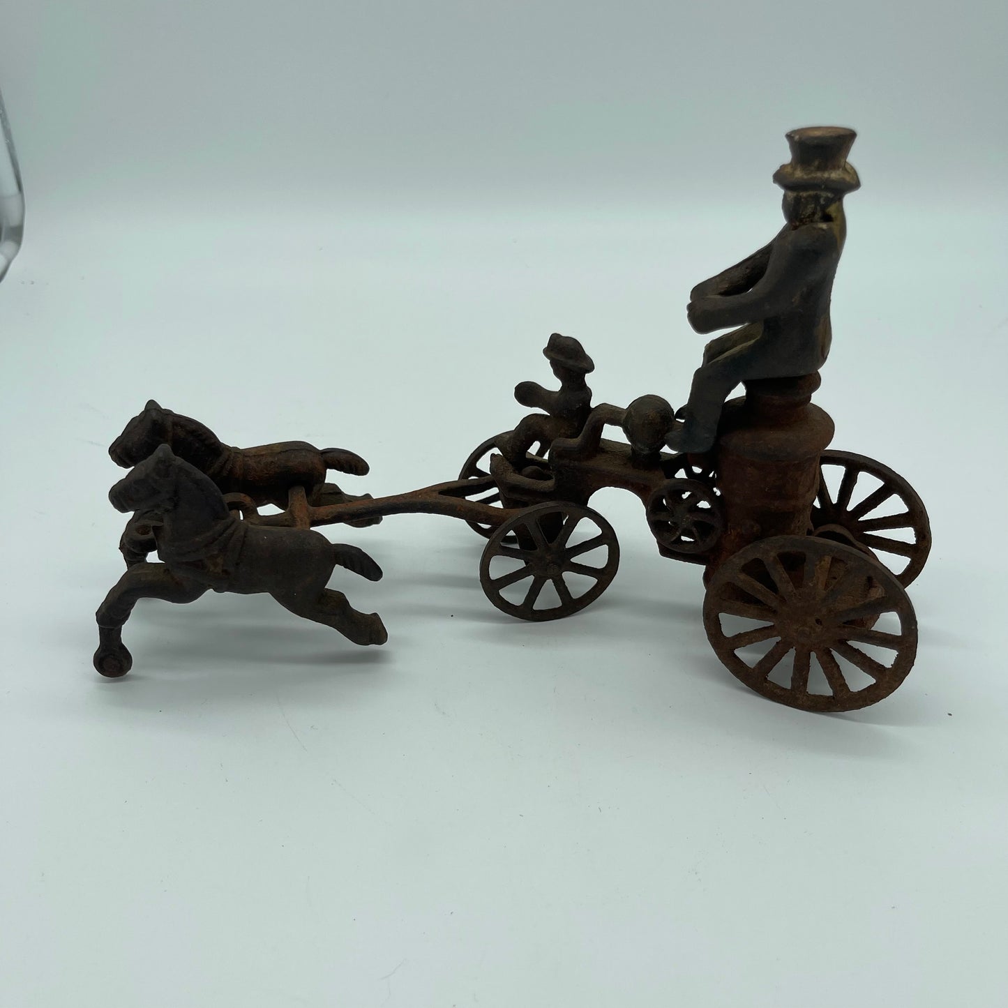 Antique Cast Iron Horse Drawn Cart (Item Number 0207)
