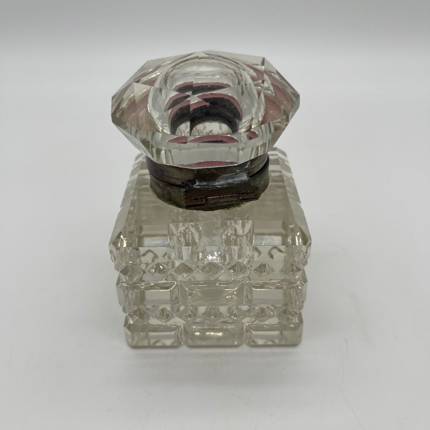 English Crystal Ink Well c. 1850 (Item Number 0061)