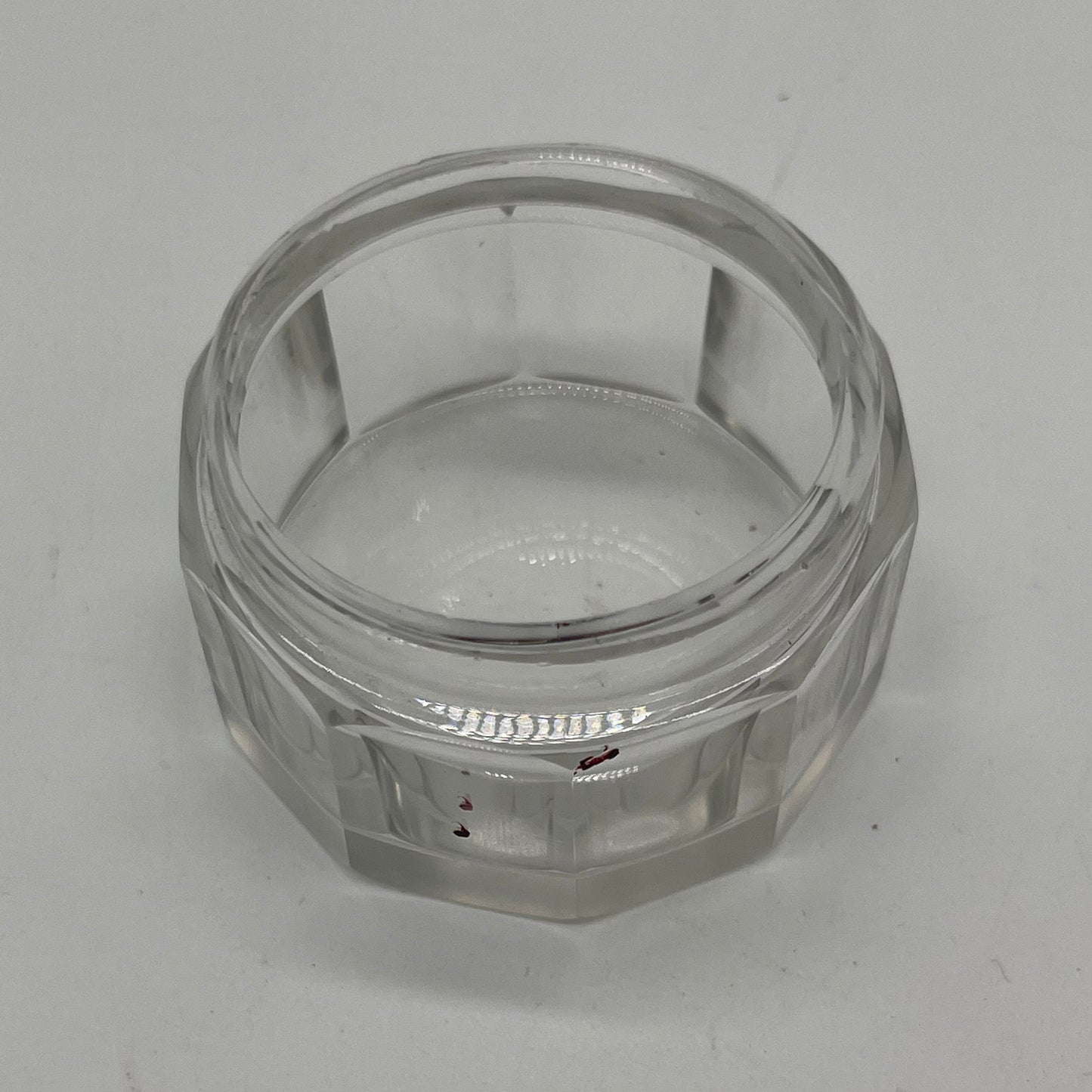 Crystal Rouge Pot with Monogrammed Sterling Lid (Item Number 0051)