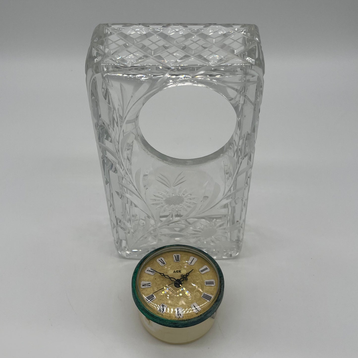 Cut Glass Clock-3 way Display (Item Number 0062)
