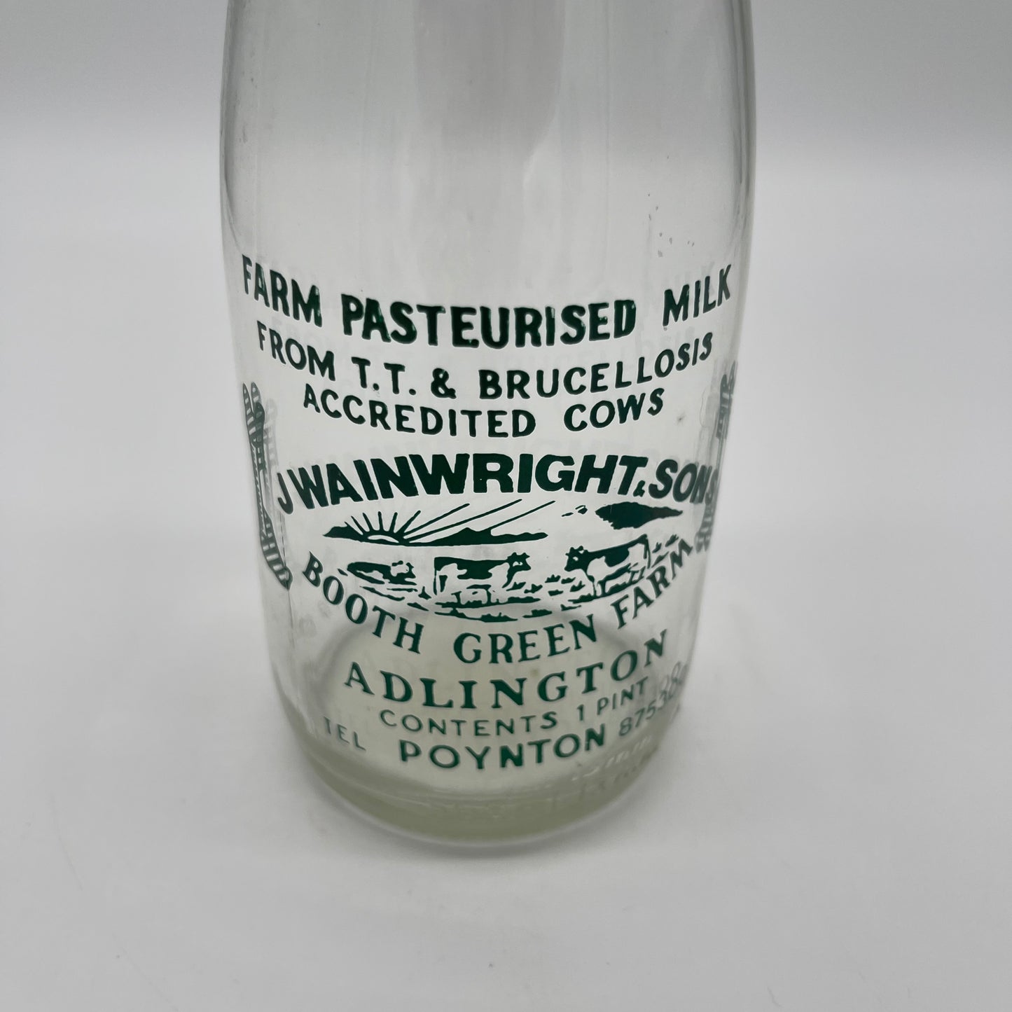 J. Wainwright & Sons Vintage Milk Bottle (Item Number 0120)