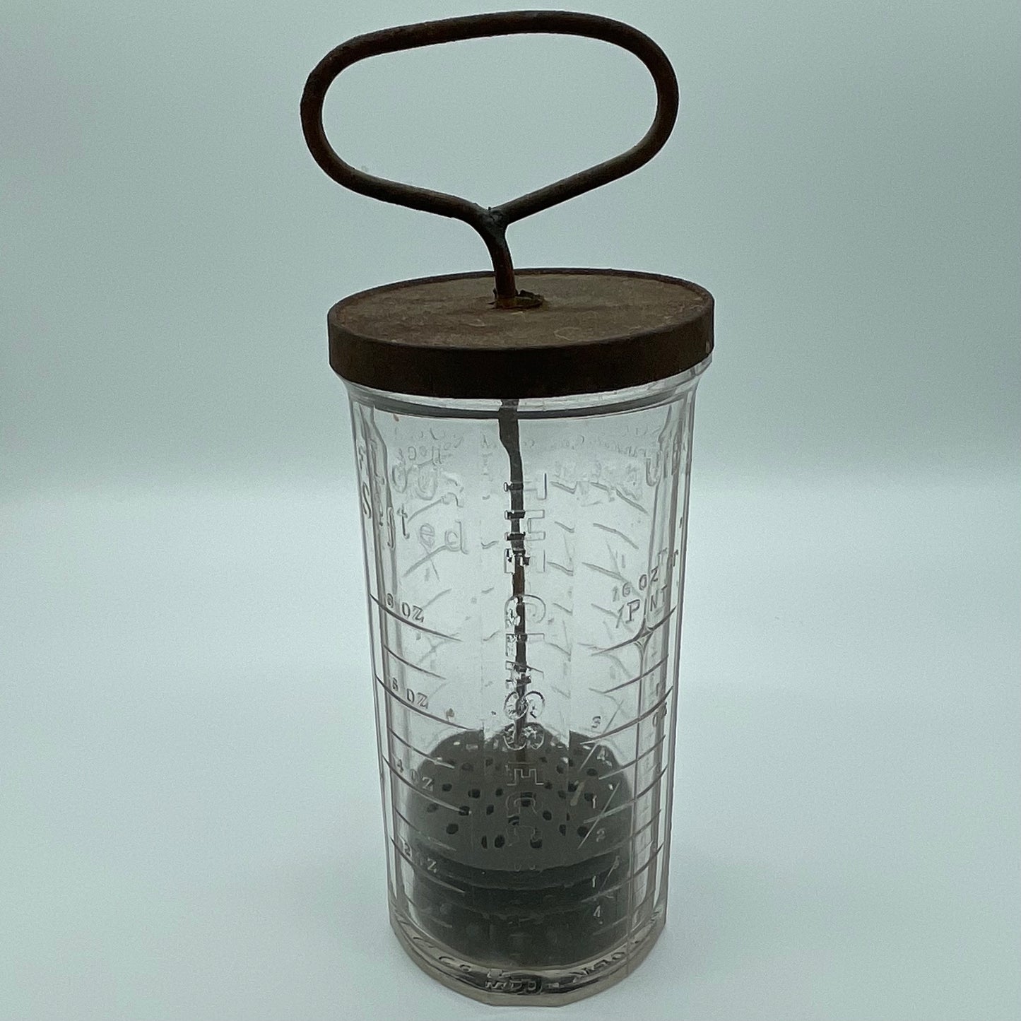 Antique Glass Egg Beater and Measuring Jar (Item Number 0005)