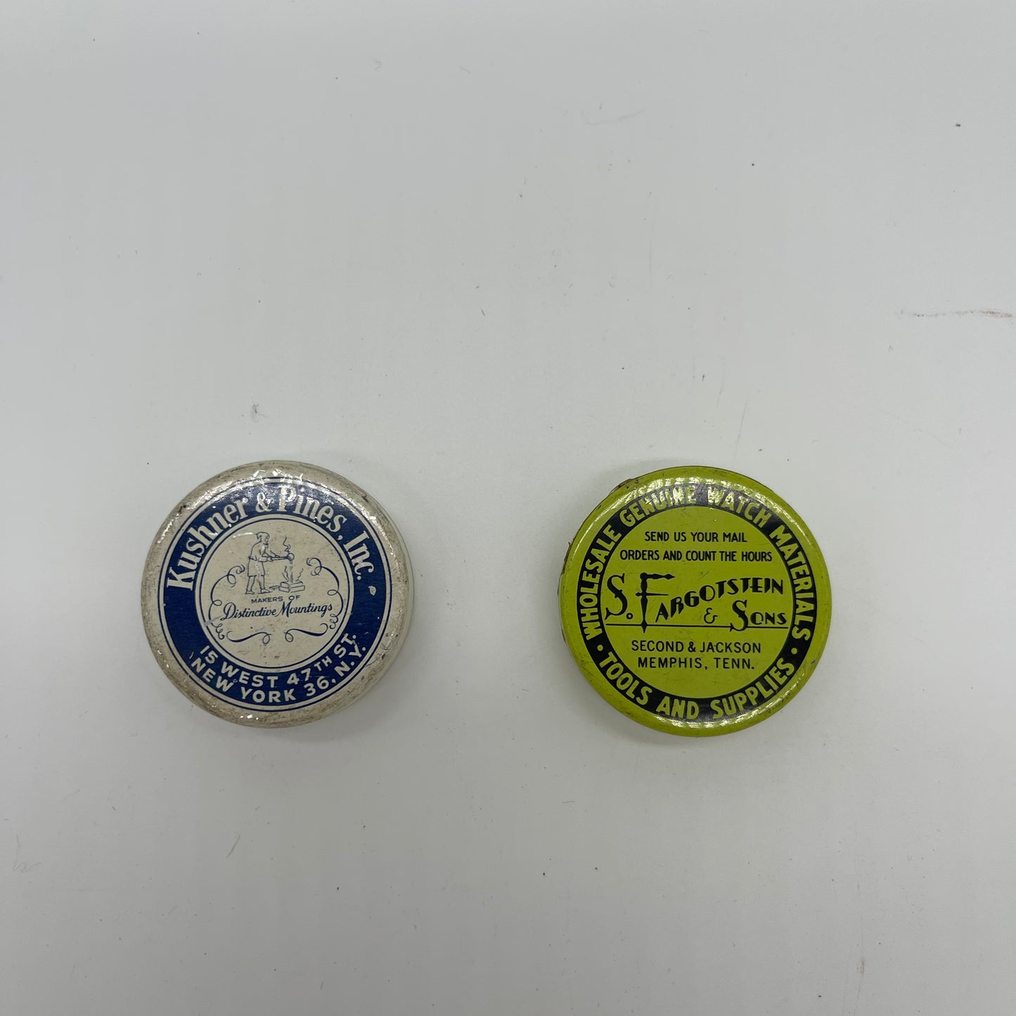 Pair of Watch Repair Part Tins (Item Number 0180)