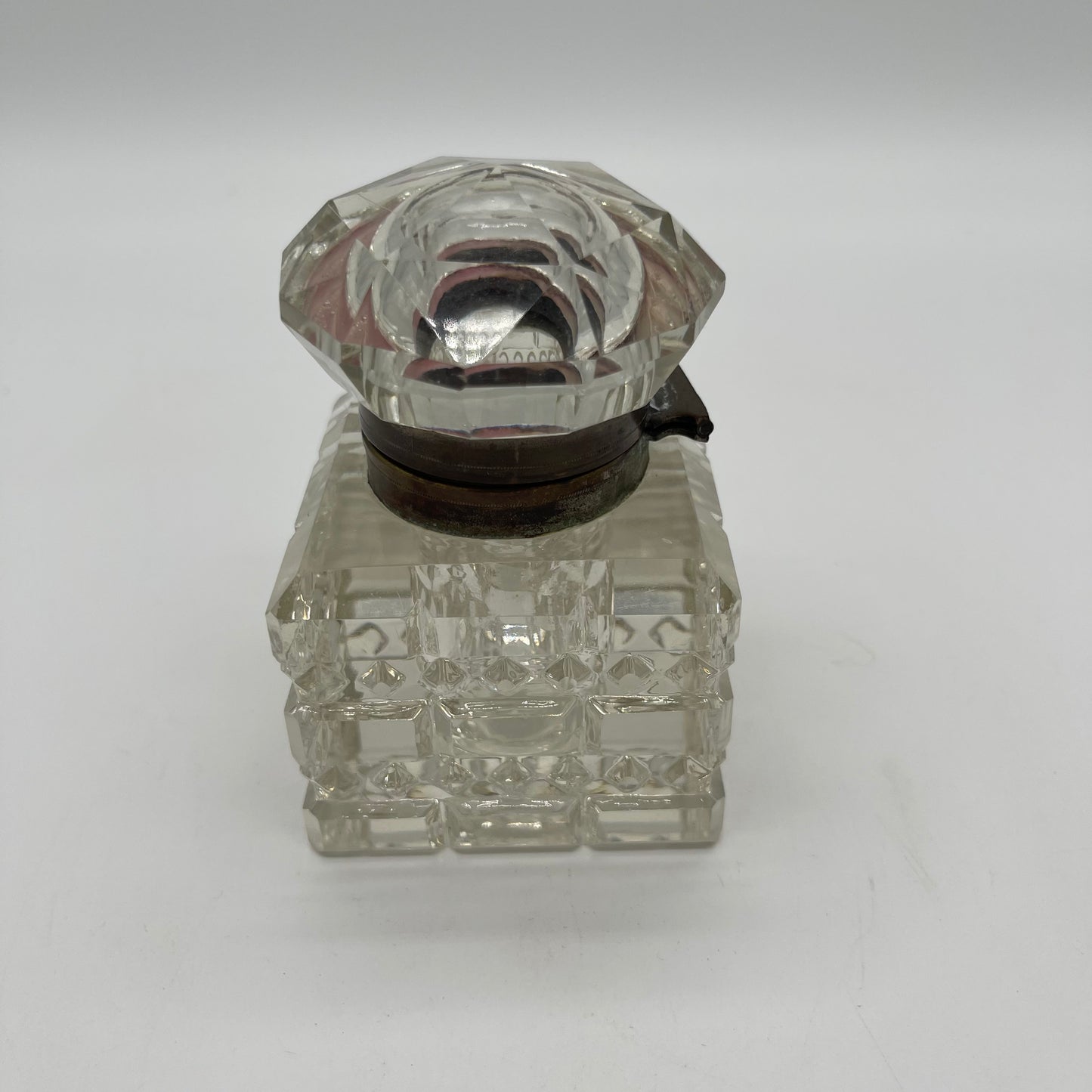 English Crystal Ink Well c. 1850 (Item Number 0061)