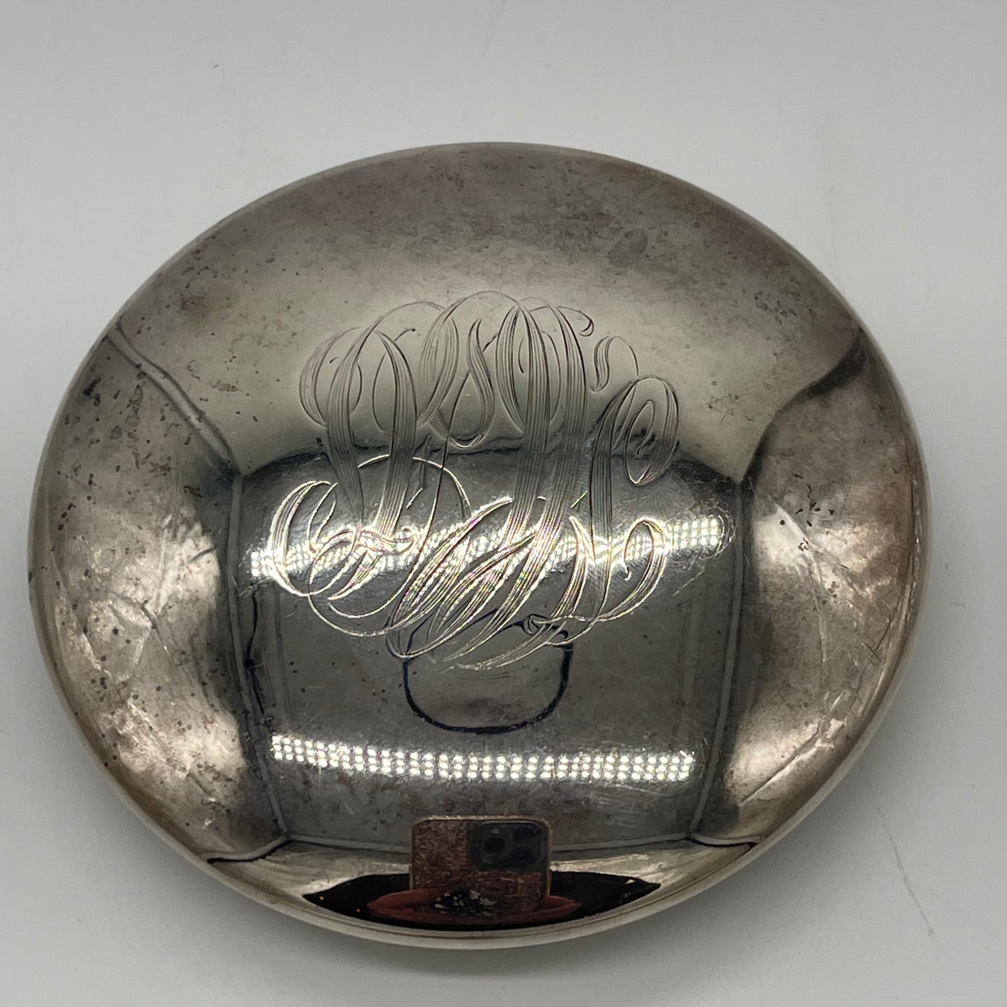 Waterford Crystal Powder Jar with Sterling Monogrammed Lid (Item Number 0054)