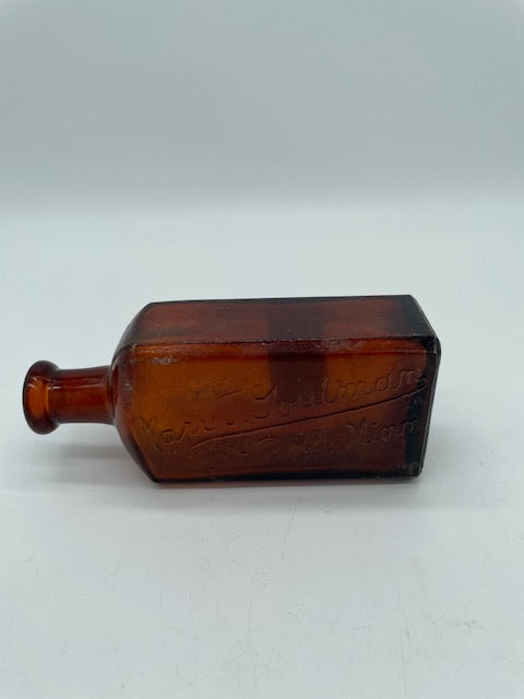 Pharmacist's Embossed Brown Medicine Bottle (Item 0361)