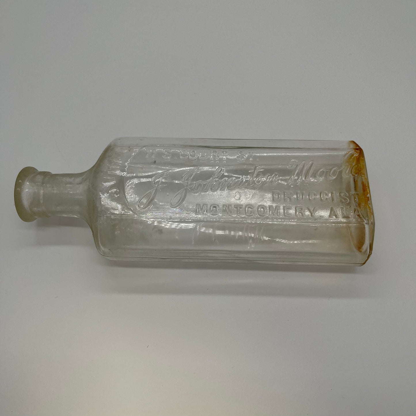 Medicine Bottle from J. Johnston Moore, Druggist, Montgomery, AL (Item Number 0009)