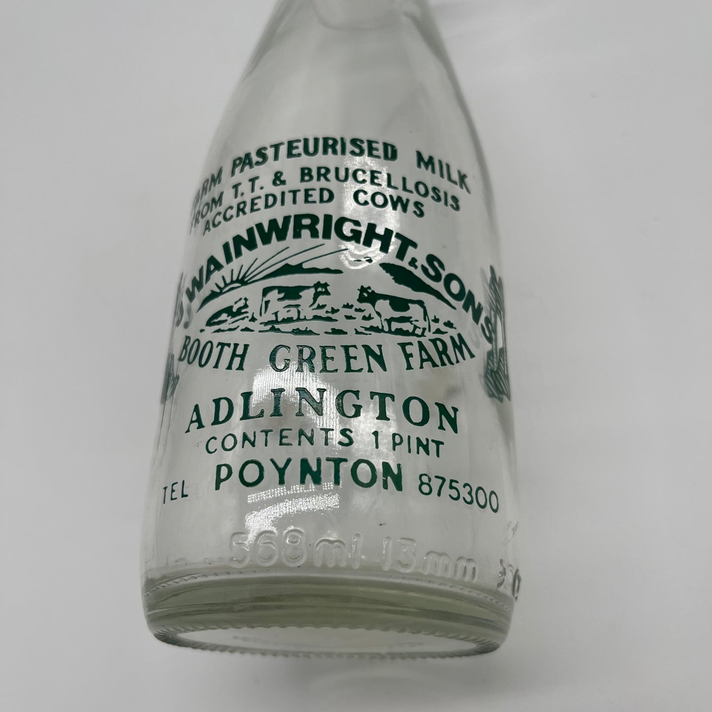 J. Wainwright & Sons Vintage Milk Bottle (Item Number 0120)