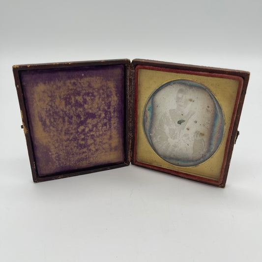 Antique Tin Type in Book Frame (Item Number 0064)