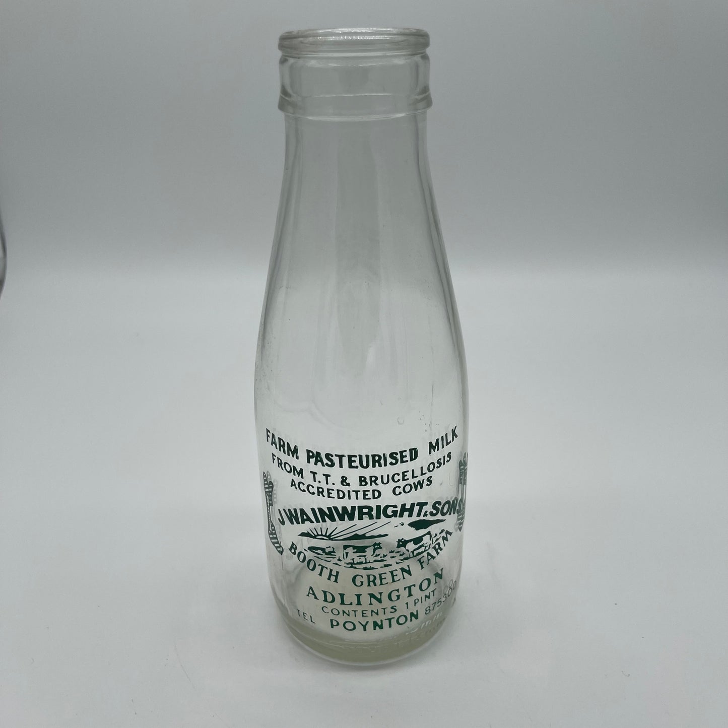 J. Wainwright & Sons Vintage Milk Bottle (Item Number 0120)