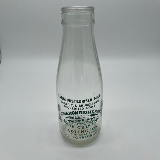 J. Wainwright & Sons Vintage Milk Bottle (Item Number 0120)