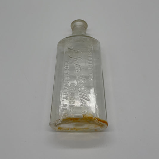 Medicine Bottle from J. Johnston Moore, Druggist, Montgomery, AL (Item Number 0009)