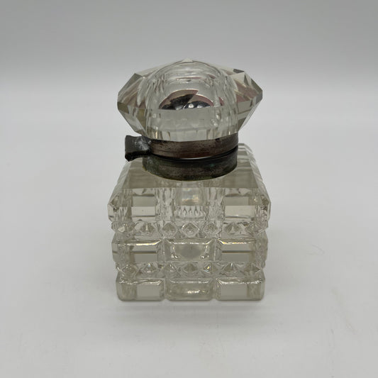 English Crystal Ink Well c. 1850 (Item Number 0061)