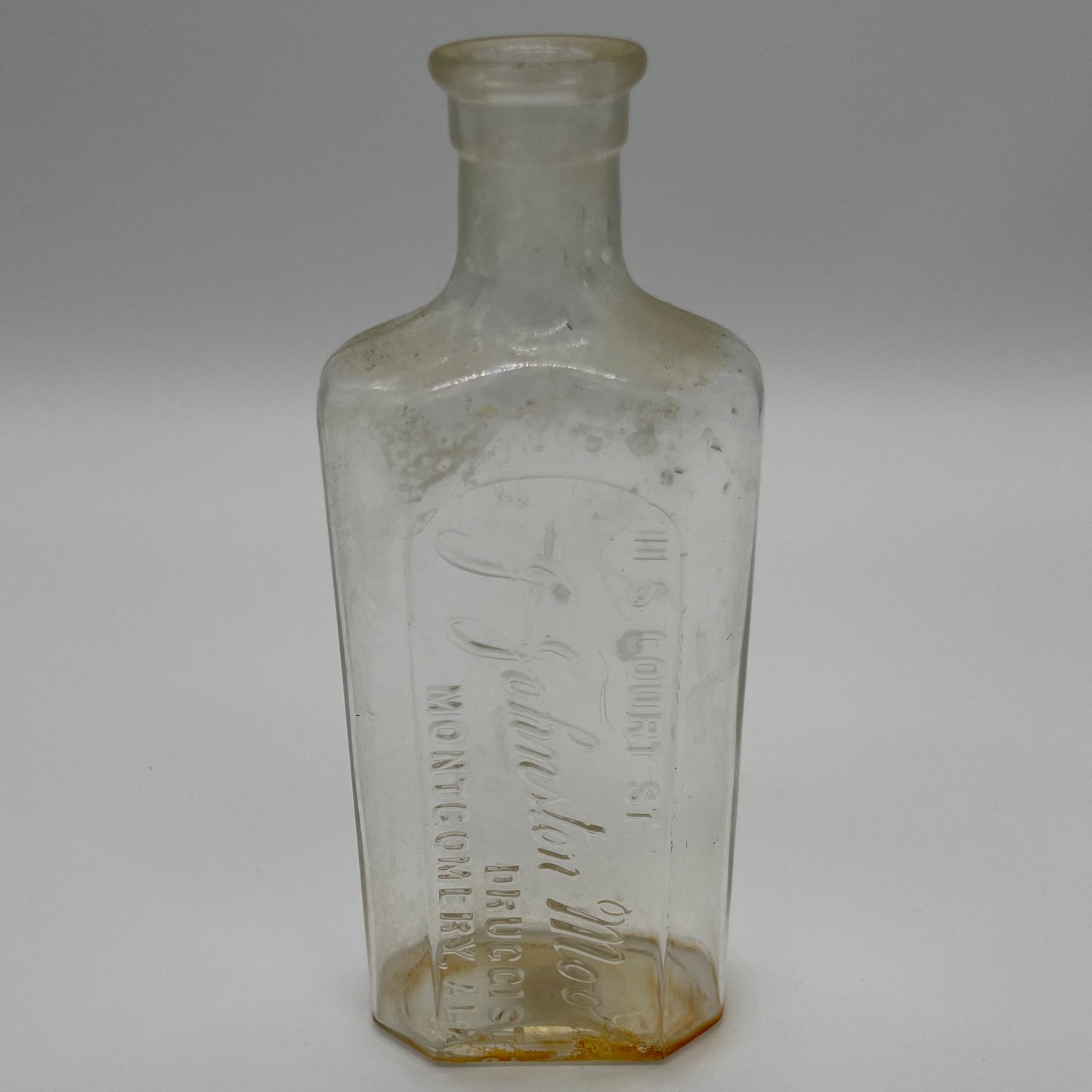 Medicine Bottle from J. Johnston Moore, Druggist, Montgomery, AL (Item Number 0009)