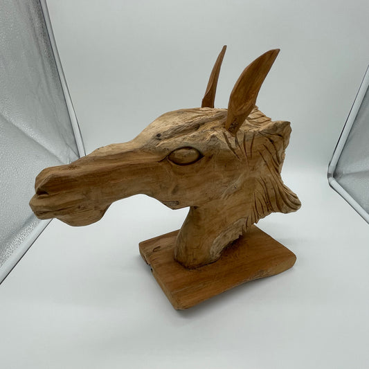 Handcarved Teak Horsehead (Item Number 0026)